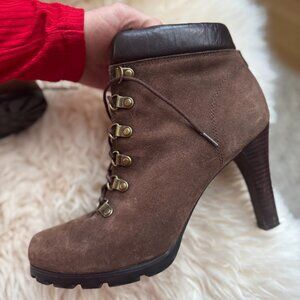 Suede Ralph Lauren Brown lace up Boots